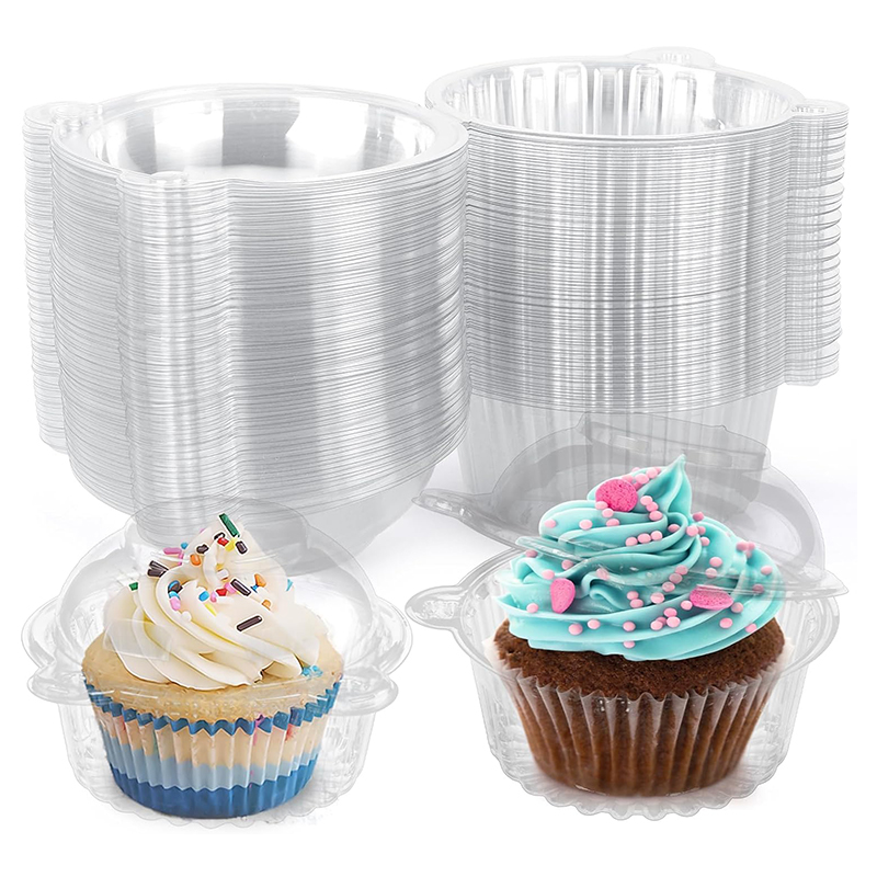 Plastic Dome Clear - 10 adet Cupcake Ambalaj Kutuları Kalın