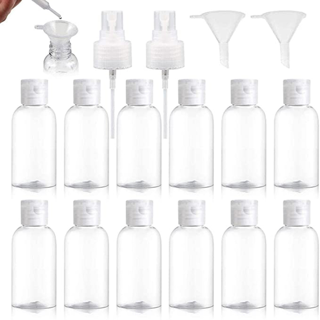 Misting Bottle Fine - Şeffaf Plastik Boş Şişe Seti Pompa