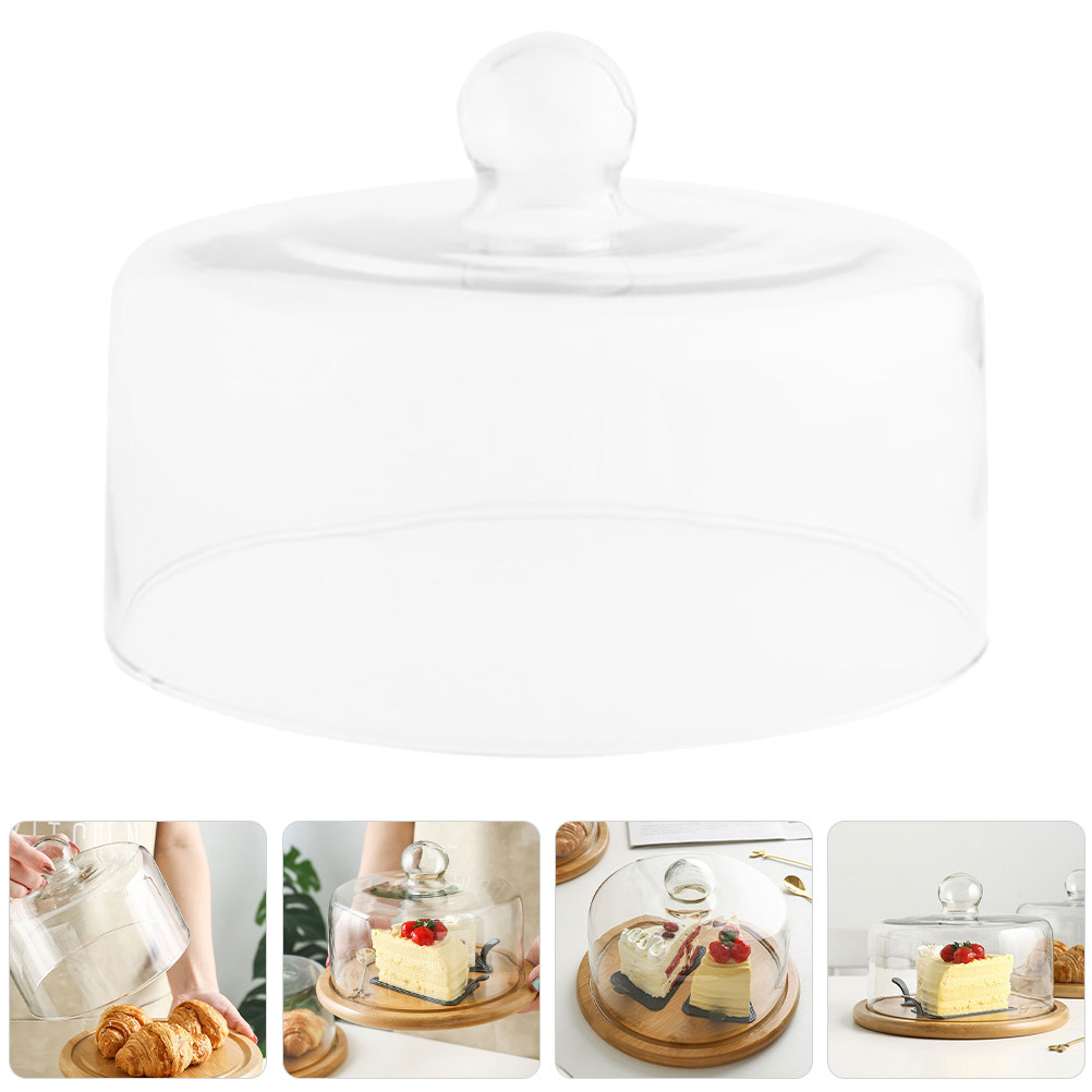 Plastic Dome Clear - 18 cm Şeffaf Cam Yemek Kapağı,