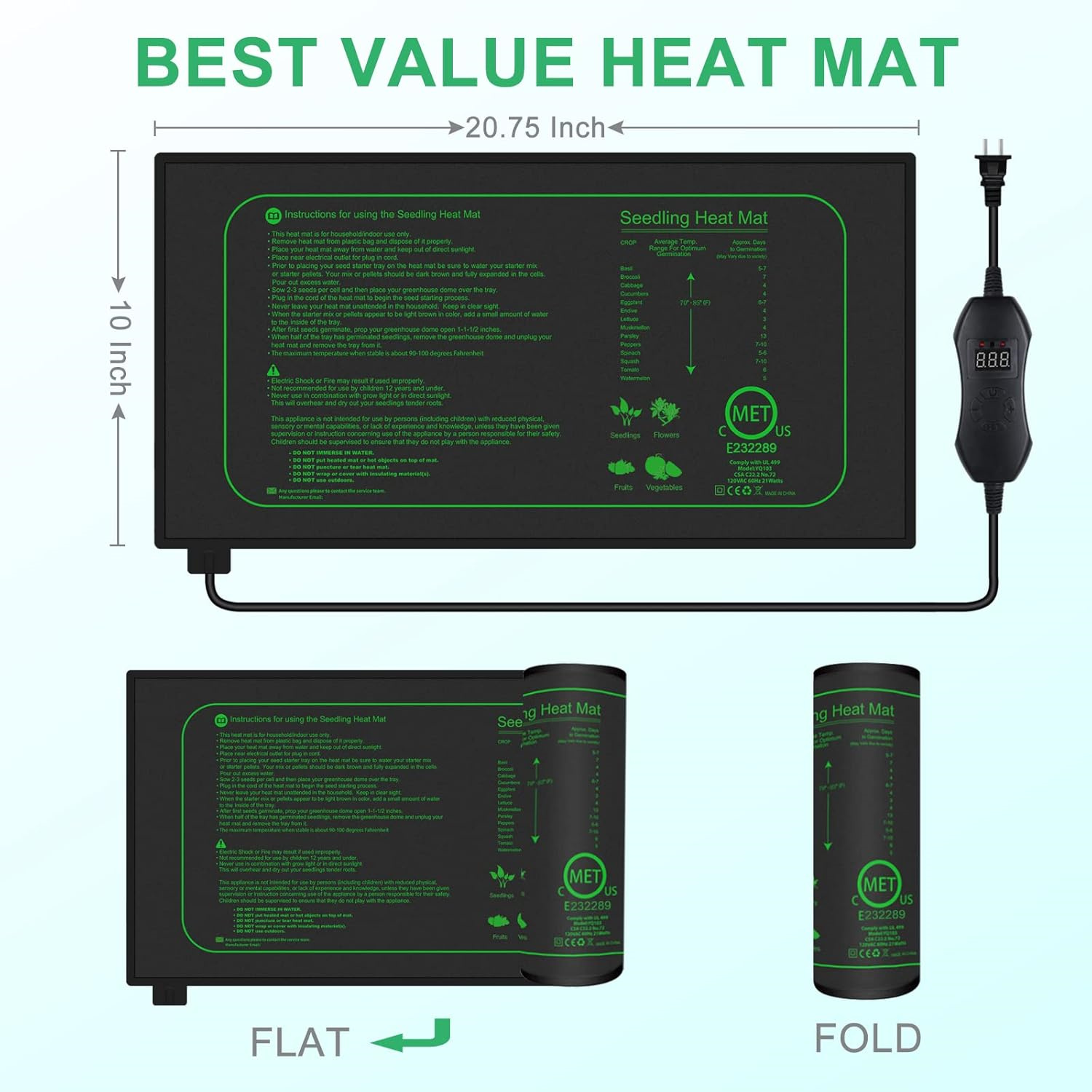 Dijital Termostatlı Fide Isıtm - Heat Mat Seedling incelemesi ve fiyatı